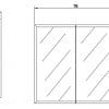 White MDF Shaving Bevel Cabinet 750x720mm - Image 2