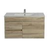 BERGE White Oak 750mm Left Hnad Drawers Wall Hung
