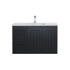Acacia Shaker Wall Hung Cabinet Only, Left Hand Drawer, 900*460*560mm, Matte Black