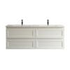 Fremantle Wall Hung Vanity with Ceramic Top, Four Drawers, Size: 1500*460*560mm, Matte White