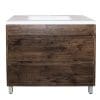 Qubist PVC Filmed Floor, Two Drawers, 900*460*830mm, Dark Oak