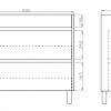 Qubist PVC Filmed Floor, Two Drawers, 900*460*830mm, Dark Grey - Image 2