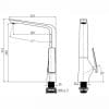 Esperia Brushed Yellow Gold Kitchen Mixer - Image 2