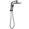10" Square Black Shower Station Top Water Inlet