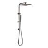 10" Square Gun Metal Grey Shower Station(ABS/Brass,Top Water Inlet)