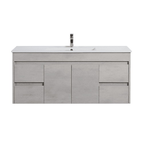 Nova Wall Hung Vanity Concrete Grey For Bathroom - Image 7