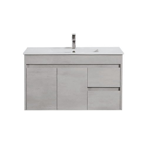 Nova Wall Hung Vanity Concrete Grey For Bathroom - Image 9